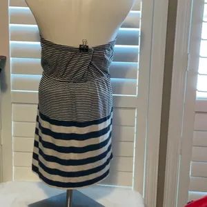 Derek Heart Blue and White Strapless Dress thumbnail 3