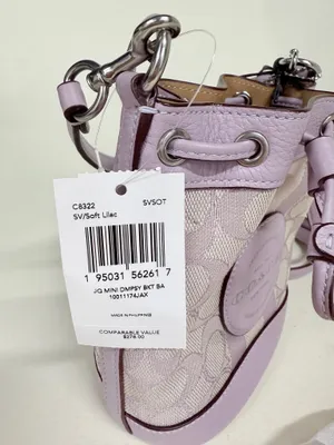 Coach Mini Dempsey Bucket Bag In Signature Jacquard With Stripe And Coach Patch C8322 thumbnail 6