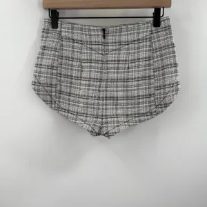 Free People Micro Shorts Women's Size 2 NWT Keep It Brief Tweed Menswear Plaid thumbnail 8