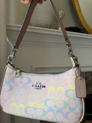 Coach Teri Rainbow Shoulder Bag Signature Canvas thumbnail 1