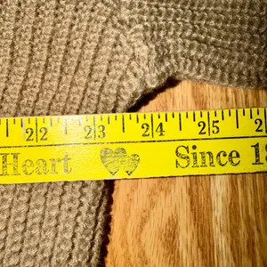 SHEIN Taupe Cable Knit Oversized Turtleneck Sweater M thumbnail 5