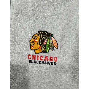 Champion Chicago Blackhawks Hockey 1/2 Zip Fleece Hooded Pullover Size S thumbnail 3