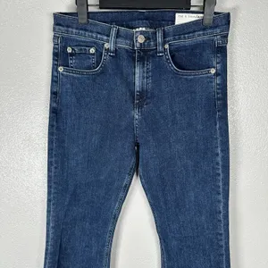 Rag & Bone Womens Jeans Size 27 10 Inch Crop Flare Blue Indigo Embroidered Hem‎ thumbnail 2