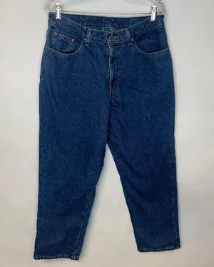 LL Bean Fleece Lined Jeans Sz 14P Double L thumbnail 1