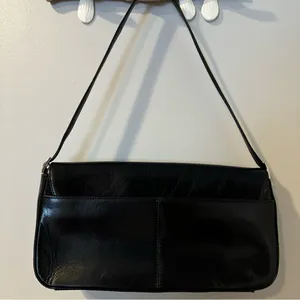 Vintage Fossil Black Leather Hobo Shoulder Flap Bag‎ Y2K thumbnail 7