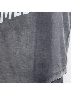 Aerie Women’s M Charcoal Gray “Can’t Be Tamed” Distressed Graphic T-Shirt thumbnail 5