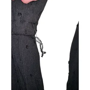 Baltic Born Black Swiss Dot Smocked Mock Neck Tiered Mini‎ Dress Large Boho thumbnail 7