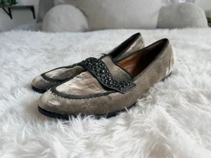 Franco Sarto Johanna Studded Velvet Loafers Size 11M thumbnail 2