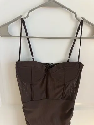 Brown Bodycon Dress Size XS thumbnail 3