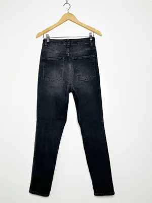 Free People We The Free Zuri Mom Jeans Washed Black Distressed Size 28 thumbnail 4