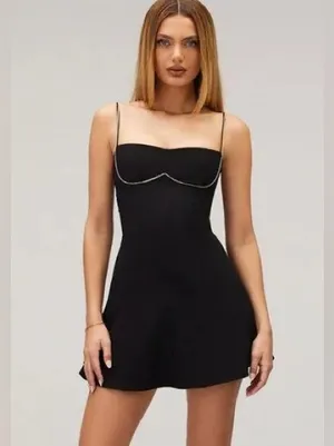 Mistress Rocks House of CB Love Bug Black Skater Mini Dress Womens Size L+ / XL‎ thumbnail 3