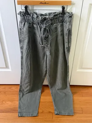 Free People Margate Pleated Trouser in Olive Green thumbnail 2