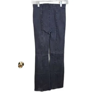 Free People We The Free Slim Pull On Flare Jeans Black 24 thumbnail 9