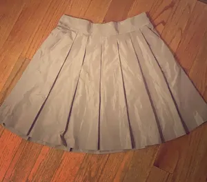 Blush shinny pleated skirt thumbnail 1