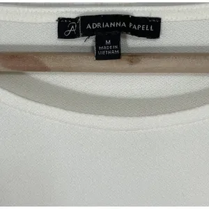 Adrianna Papell‎ Top Womens M Ivory Chiffon Flutter Sleeve Cottagecore Career thumbnail 6