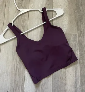 Lululemon Align Tank Top crop womens Purple (size 0) athleisure workout outdoor thumbnail 1