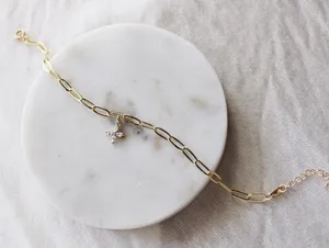 CZ Start Charm Bracelets, delicate Bracelets Gold thumbnail 5