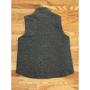 Lauren Ralph‎ Lauren Women Vest Size Medium Patch Gray Grey Zip Front Collar thumbnail 3