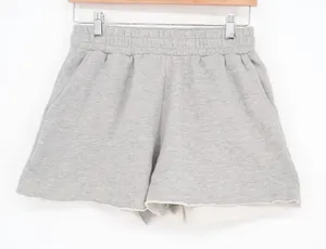 Forever 21 Sweat Shorts Womens Medium Gray Raw Hem Athleisure Good thumbnail 1