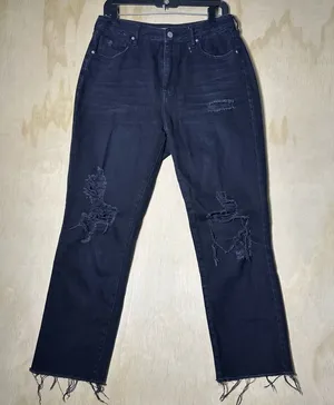 PacSun‎ Mom Jean Size 29 Black Washed Distressed thumbnail 1