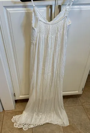 Italian white summer dress thumbnail 2