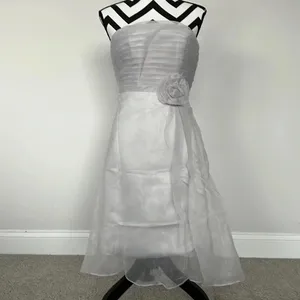 Source Unknown Silver Chiffon Mini Party‎ Dress thumbnail 3