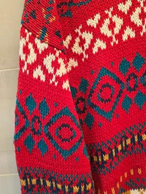 {XL} Vintage GAP Nordic Fair Isle Chunky Knit Sweater Holidays Festive thumbnail 3