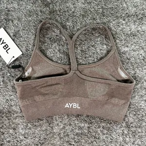 NWT AYBL Empower Seamless Sports Bra Sz XS Taupe Marl thumbnail 6