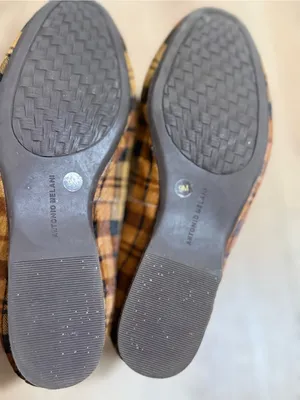 ANTONIO MELANI Larrah Plaid Calf Hair Loafers 9M Brown Tan Leather Flats‎ thumbnail 3