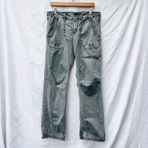 Free People | We The Free Cargo Pants Grommet Utility Size 10 Gray Hiking thumbnail 2