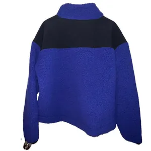 Women's UA Sherpa‎ Fleece Mock Neck Jacket Pullover Blue / Black Size XL NWT thumbnail 4