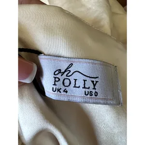 Oh Polly Anastasia Draped Halterneck Satin Mini Dress in Ivory Size 0 New thumbnail 11