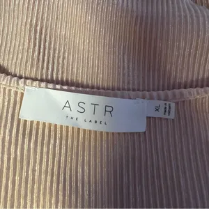 ASTR the Label Plisse Metallic Flutter Sleeve Surplice Wrap Blouse Rose Gold XL thumbnail 8
