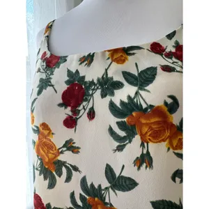 Vintage ‘90s Temper Ivory Rose Print Sleeveless Maxi Dress thumbnail 7