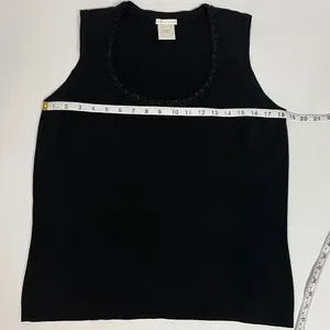 Austin Reed Womens Sweater Vest Sz XL Silk-Blend Sleeveless Bead Retro 90s Y2K thumbnail 3