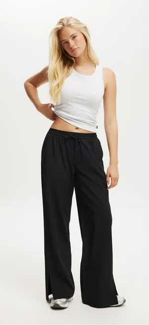 Cotton On Black Track Pants - Women's Joggers thumbnail 1