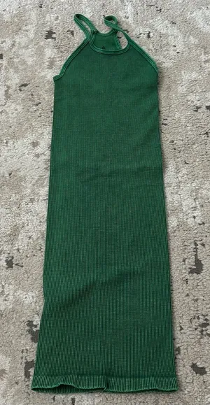 Free People Movement Green Ribbed Tight Mini Dress Size XS/S thumbnail 1