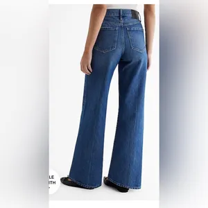 EXPRESS Design Studio Wide Leg Blue Jeans thumbnail 2