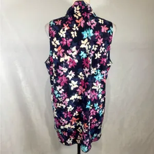Nine West colorful neck floral top size large thumbnail 3