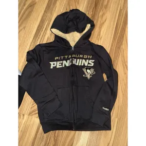 Pittsburgh Penguins Boys Sz 8 Full‎ Zip Up Hoodie Sweatshirt Lot Cotton EUC thumbnail 3