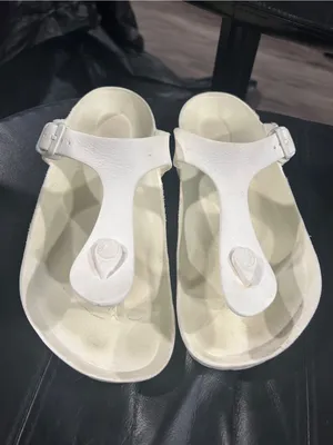 Birkenstock White T-Strap Women's Sandals thumbnail 2