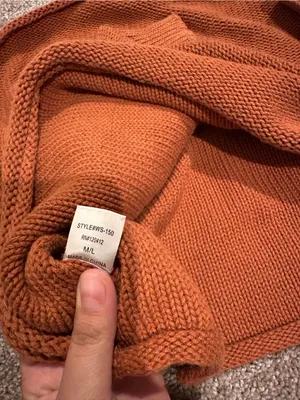 Rust Orange Knit Sweater Size M/L 0629 Size M thumbnail 2