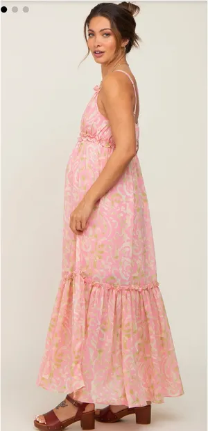 Aemi + Co maternity dress Pink Size L thumbnail 2