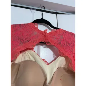 Floral Lace Mermaid Gown Coral Pink Sweetheart Neckline Cutout Back Formal Dress thumbnail 10