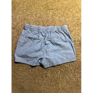 J. Crew Womens Blue Chambray Drawstring Shorts Elastic Waist XS‎ Casual Summer thumbnail 4