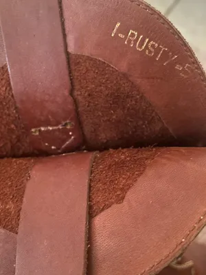 Vintage 70s `Rusty’ Leather Heeled Western Cowboy Boots Size 5 thumbnail 7