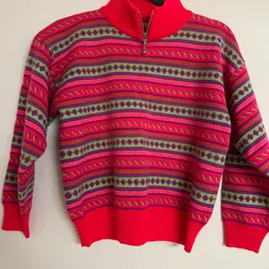 Vintage JD Sun Valley 1/4 zip wool sweater womens L thumbnail 2