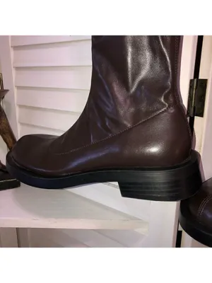 Zara Over The Knee Brown Flat Boots Size 7 5 thumbnail 5