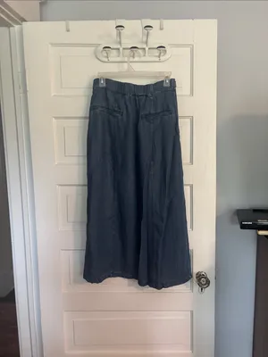 Women’s Dark Blue A-Line Midi Skirt thumbnail 2