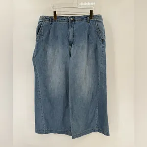 Anthropologie Pilcro High Rise Pleated‎ Wide Leg Trouser Jean Size 32 thumbnail 3